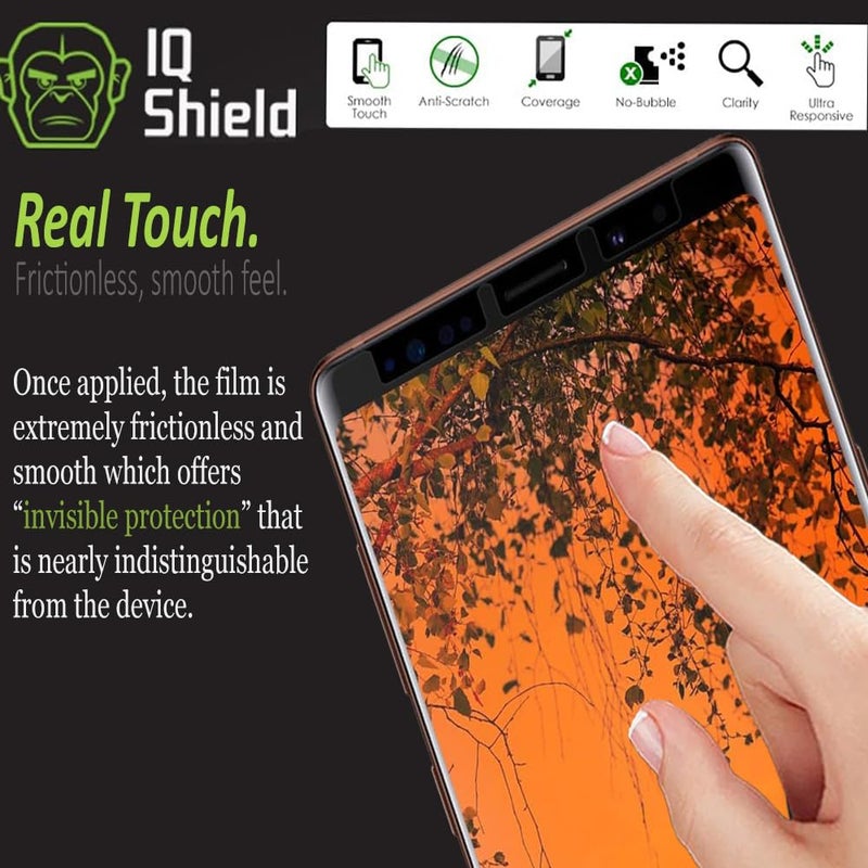 IQShield 2 Pack Screen Protector for Samsung Galaxy Note 9(Case Friendly) Easy Install Ultra Thin Smudge Resistant Anti-Scratch Anti-Bubble Clear TPU Film - Image 4